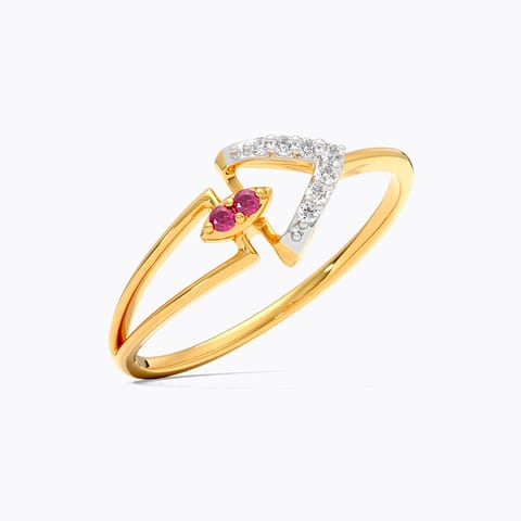 Rosette 9KT Gemstone Ring