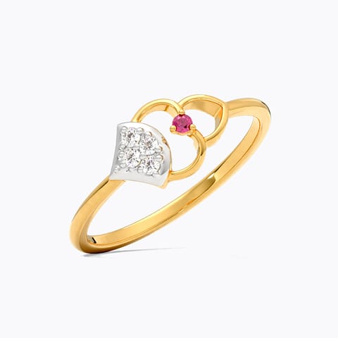 Red Arc 9KT Gemstone Ring