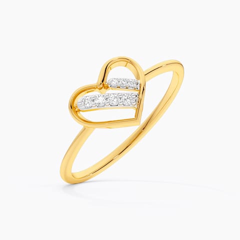 Heart Streak 9KT Diamond Ring