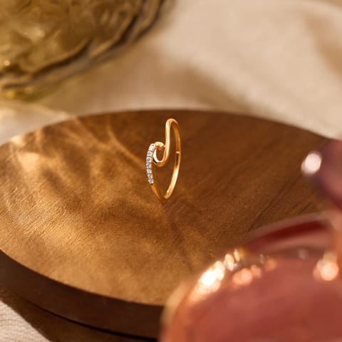 Shining Waves 9KT Diamond Ring