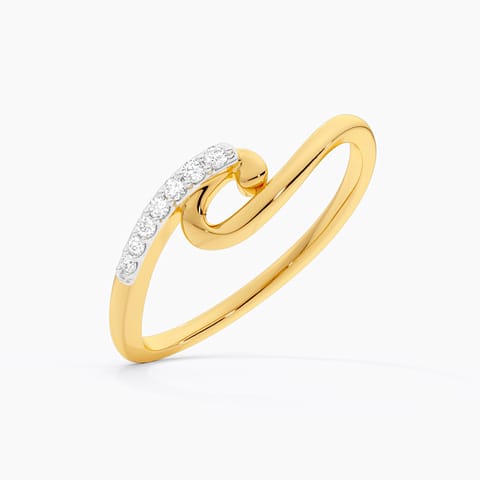 Shining Waves 9KT Diamond Ring