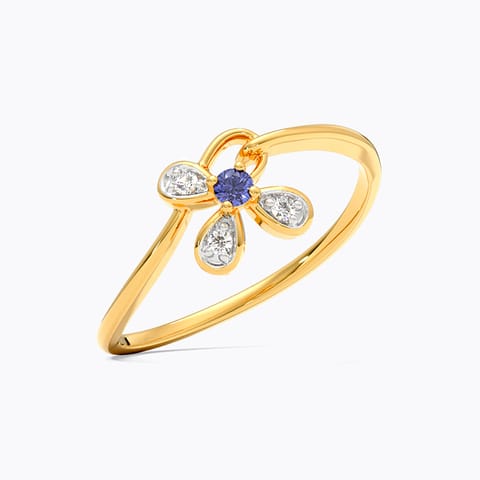 Blue Bloom 9KT Gemstone Ring