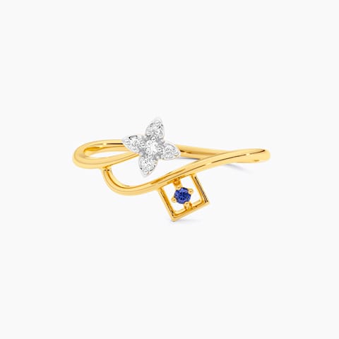 Tiny Bloom 9KT Gemstone Ring