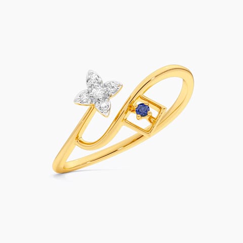 Tiny Bloom 9KT Gemstone Ring
