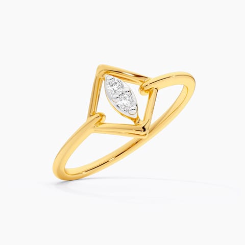 Subtle Square 9KT Diamond Ring