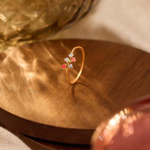 Heart Veil 9KT Diamond Ring