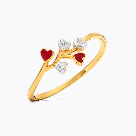 Heart Veil 9KT Diamond Ring