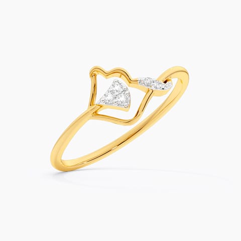 Curvy Spark 9KT Diamond Ring