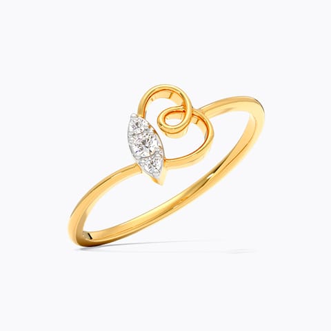 Swirl Gleam 9KT Diamond Ring