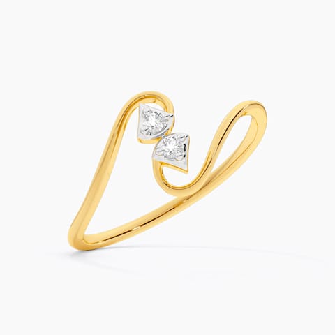 Two Stones 9KT Diamond Ring