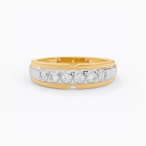 Bold Linear Diamond Ring for Men