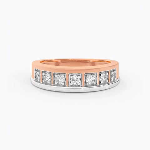 Bold Grid Diamond Ring for Men