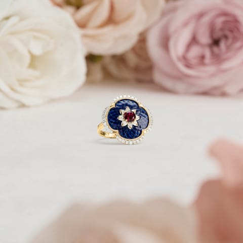 Ruby Filigree Gemstone Ring