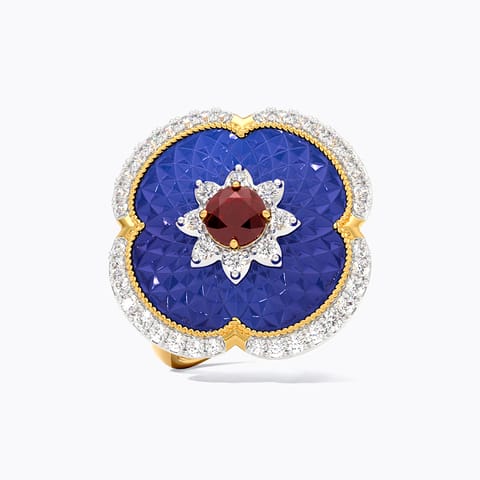 Ruby Filigree Gemstone Ring