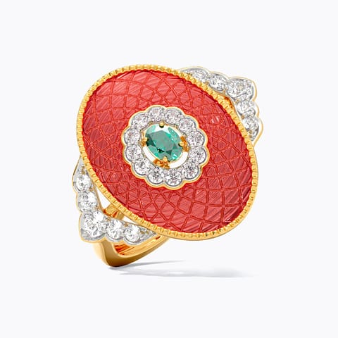 Emerald Weave Gemstone Ring