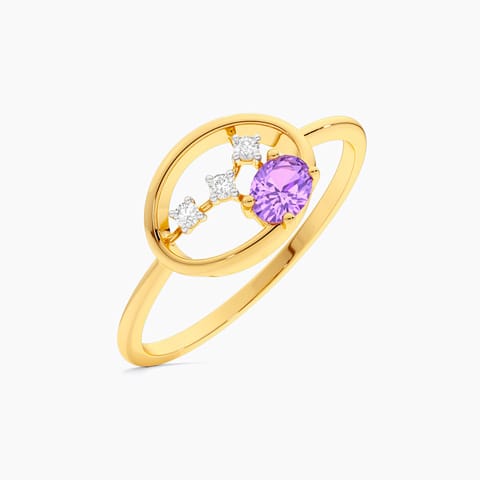Purple Loop 9KT Gemstone Ring