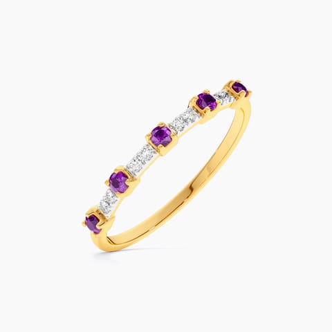 Purple Trail 9KT Gemstone Ring