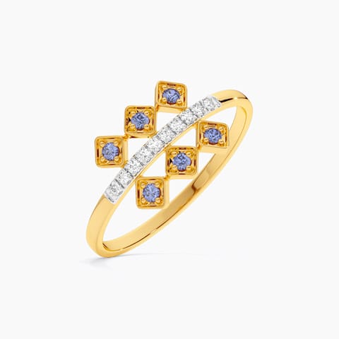 Solo Celeste 9KT Gemstone Ring
