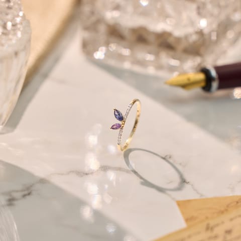 Dual Spark 9KT Gemstone Ring