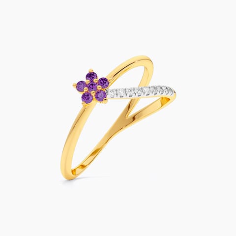 Purple Gleam 9KT Gemstone Ring