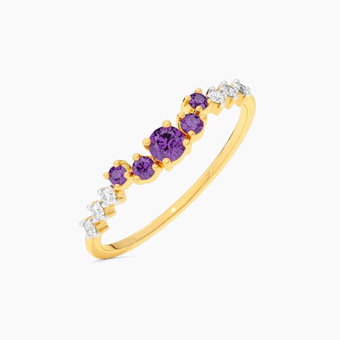 Purple Gradient 9KT Gemstone Ring