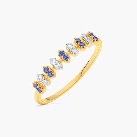 Celestia Line 9KT Gemstone Ring