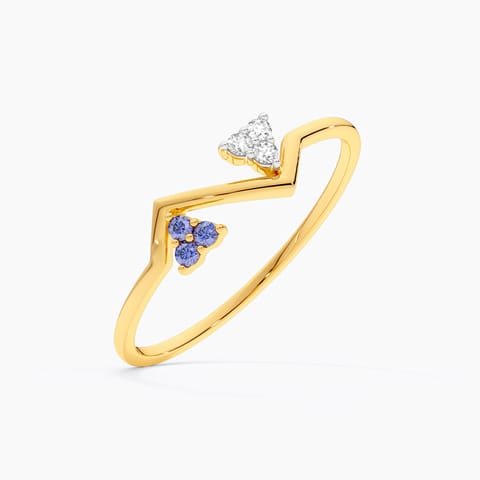 Graphtic Lines 9KT Gemstone Ring