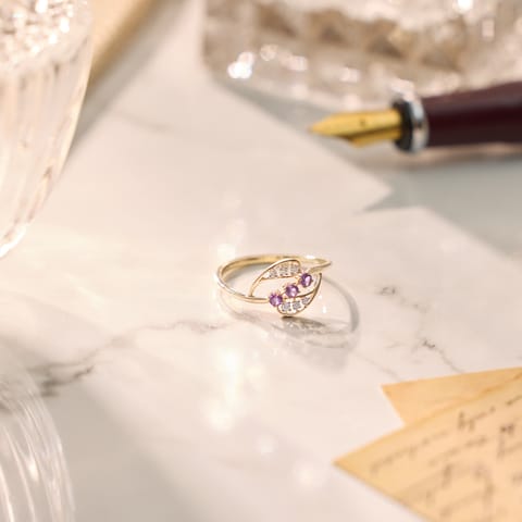 Prism Crossover 9KT Gemstone Ring