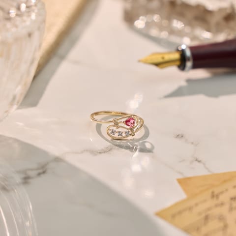 Blush Spark 9KT Gemstone Ring