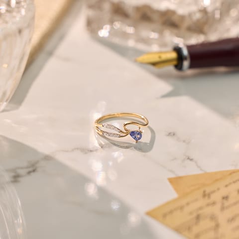 Aura Minimal 9KT Gemstone Ring Aura Minimal 9KT Gemstone Ring