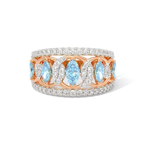 Glittering Blue Gemstone Band