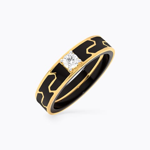 Dark Axis Diamond Ring for Men