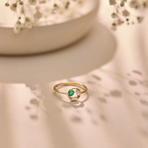 Orbital Spark 9KT Gemstone Ring