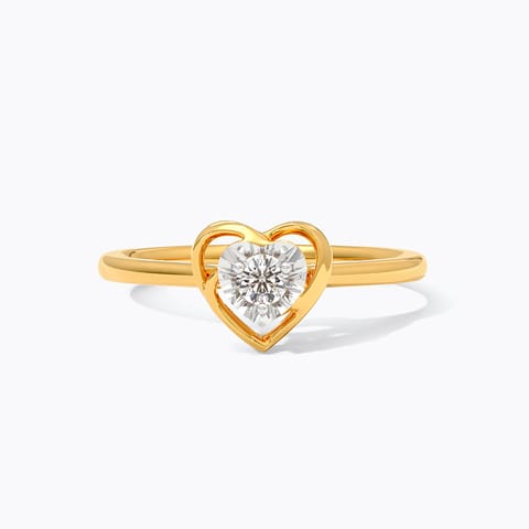 Flare Heart Diamond Ring