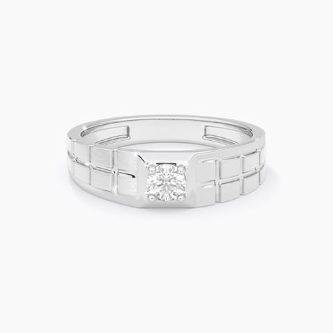 Cubical Single Stone Diamond Ring for Men Cubical Single Stone Diamond Ring for Men