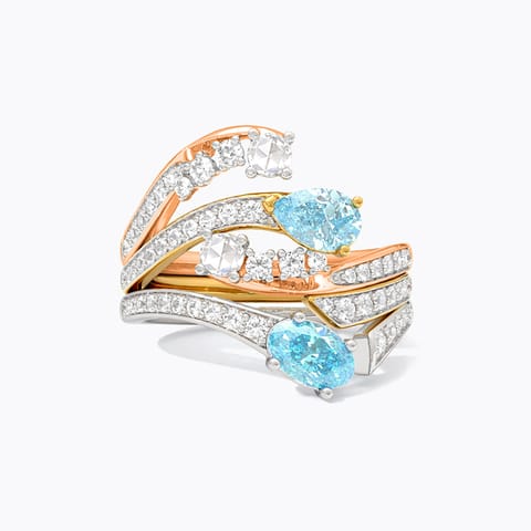 Flowing Union Gemstone Ring