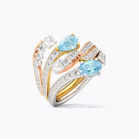 Flowing Union Gemstone Ring