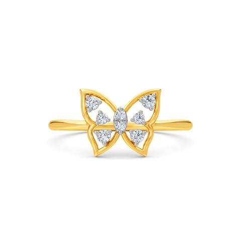 Butterfly Beam Diamond Ring