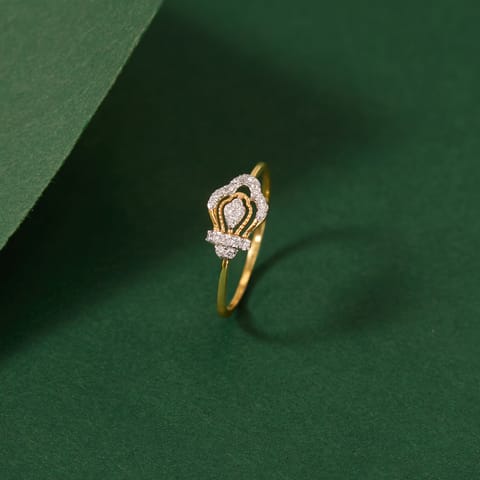 Cosmic Scallop Diamond Ring