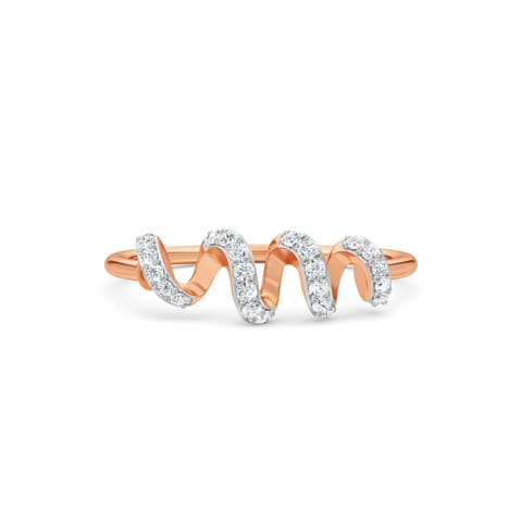 Spiral Spark Diamond Ring