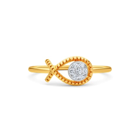 Twisting Strip 9KT Diamond Ring Twisting Strip 9KT Diamond Ring