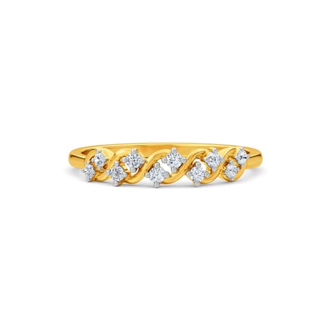 Glided Line Diamond Ring
