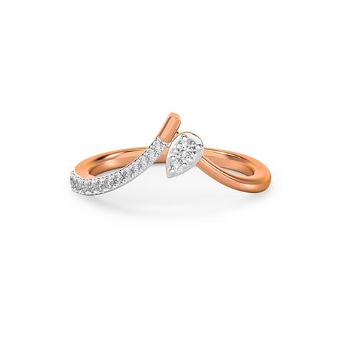 Chevron Pear Diamond Ring Chevron Pear Diamond Ring