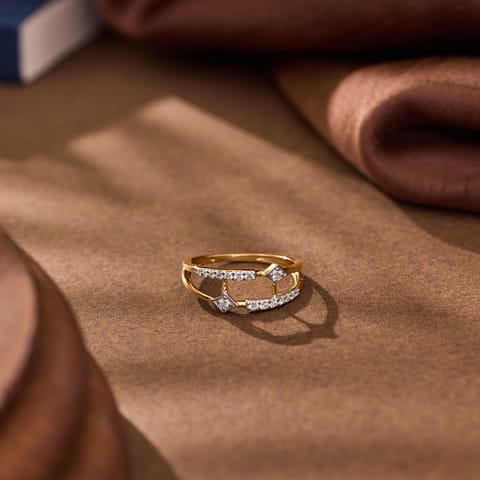 Twin Spark Diamond Ring