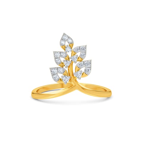 Chevron Leaflet Diamond Ring