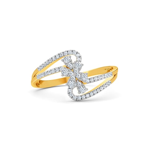 Dual Flow Diamond Ring