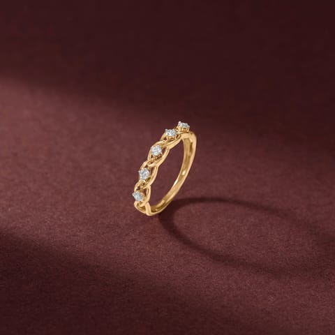 Braided Spark Diamond Band