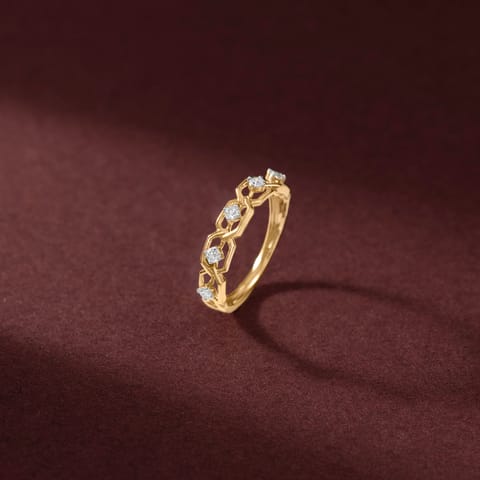 Elongated Hex Diamond Band Elongated Hex Diamond Band