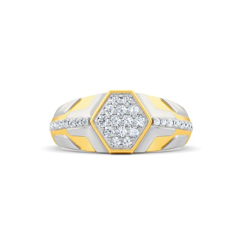 Blaze Hex Diamond Ring for Men