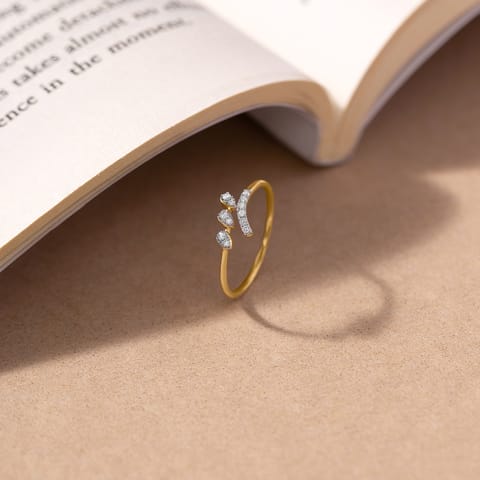 Trio Leaf Diamond Ring